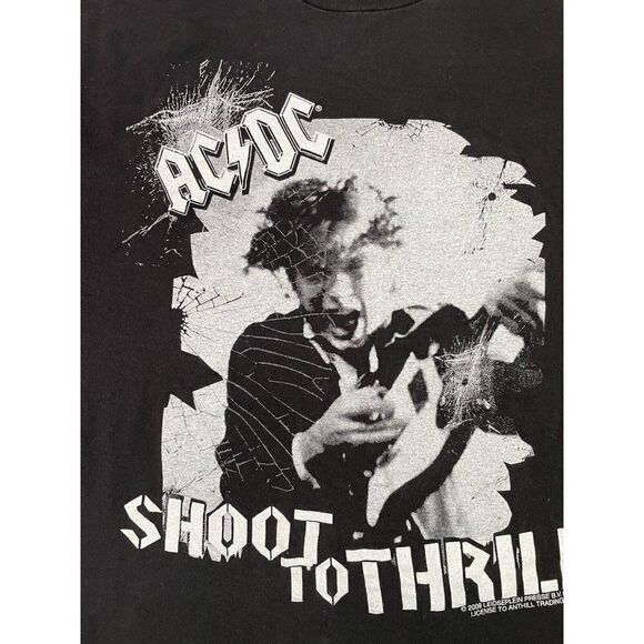 ACDC AC DC Shoot To Thrill 2009 Graphic T-shirt Men Large Black Music - Picture 2 of 6